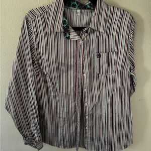 Striped Button-Up Shirt